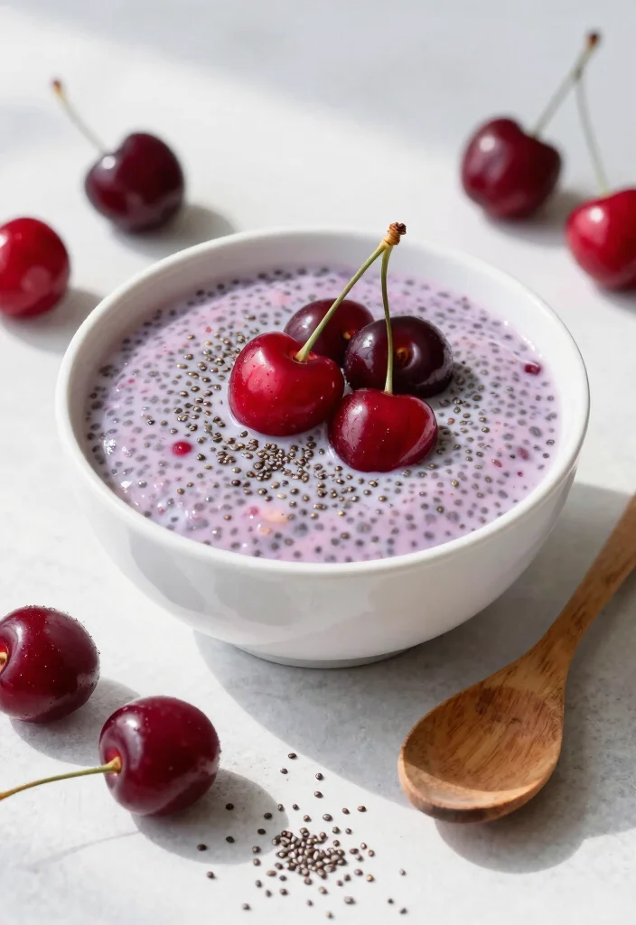 10 Healthy Cherry Recipes for Light Sweet Seasonal Meals - 4. Cherry Chia Seed Pudding