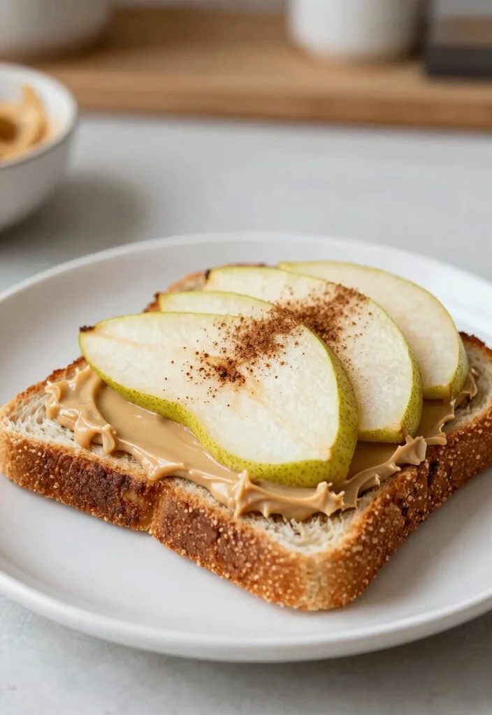 10 Healthy Pear Recipes for Fresh Light Seasonal Eating - 4. Pear and Almond Butter Toast