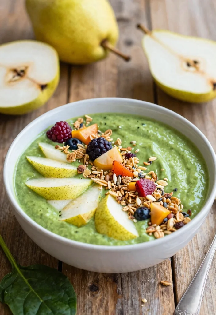 10 Healthy Pear Recipes for Fresh Light Seasonal Eating - 5. Pear Smoothie Bowl