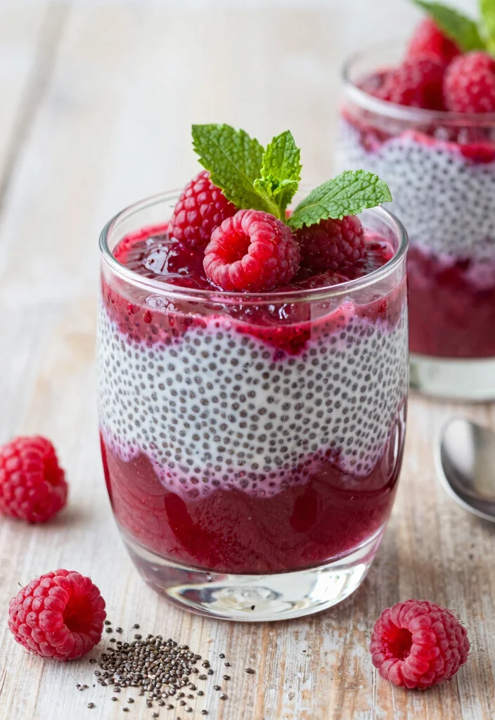 10 Healthy Raspberry Recipes for Fresh Bright Everyday Eating - 2. Raspberry Chia Pudding