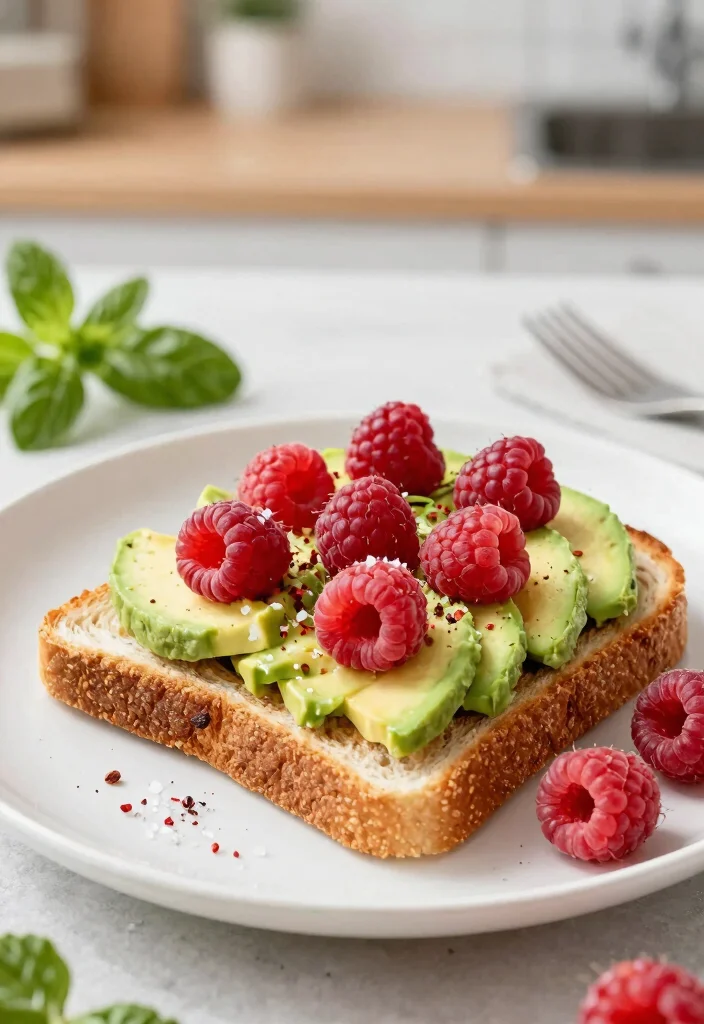 10 Healthy Raspberry Recipes for Fresh Bright Everyday Eating - 5. Raspberry Avocado Toast