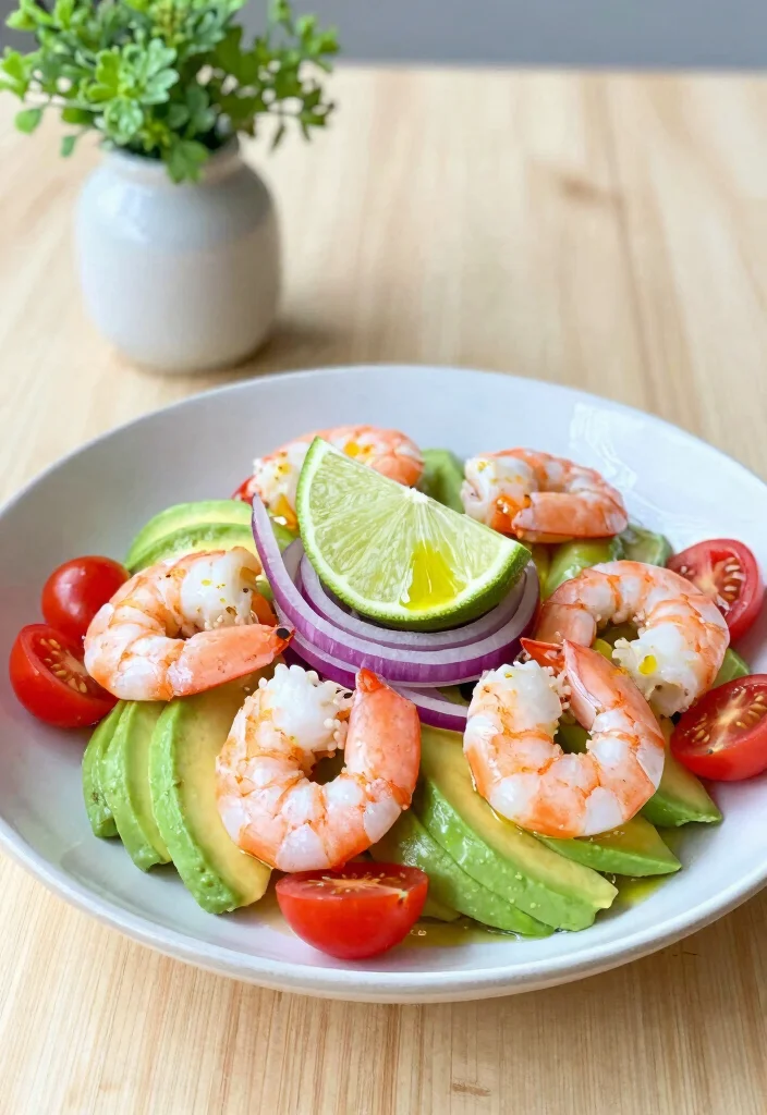 10 Heart-Healthy Keto Recipes for Light Clean Low-Carb Meals - 1. Zesty Shrimp and Avocado Salad