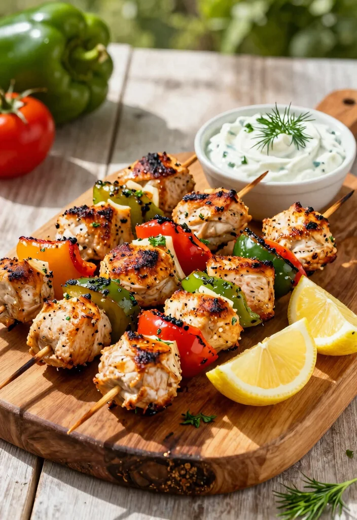 10 Heart-Healthy Keto Recipes for Light Clean Low-Carb Meals - 2. Greek Chicken Skewers with Tzatziki Sauce