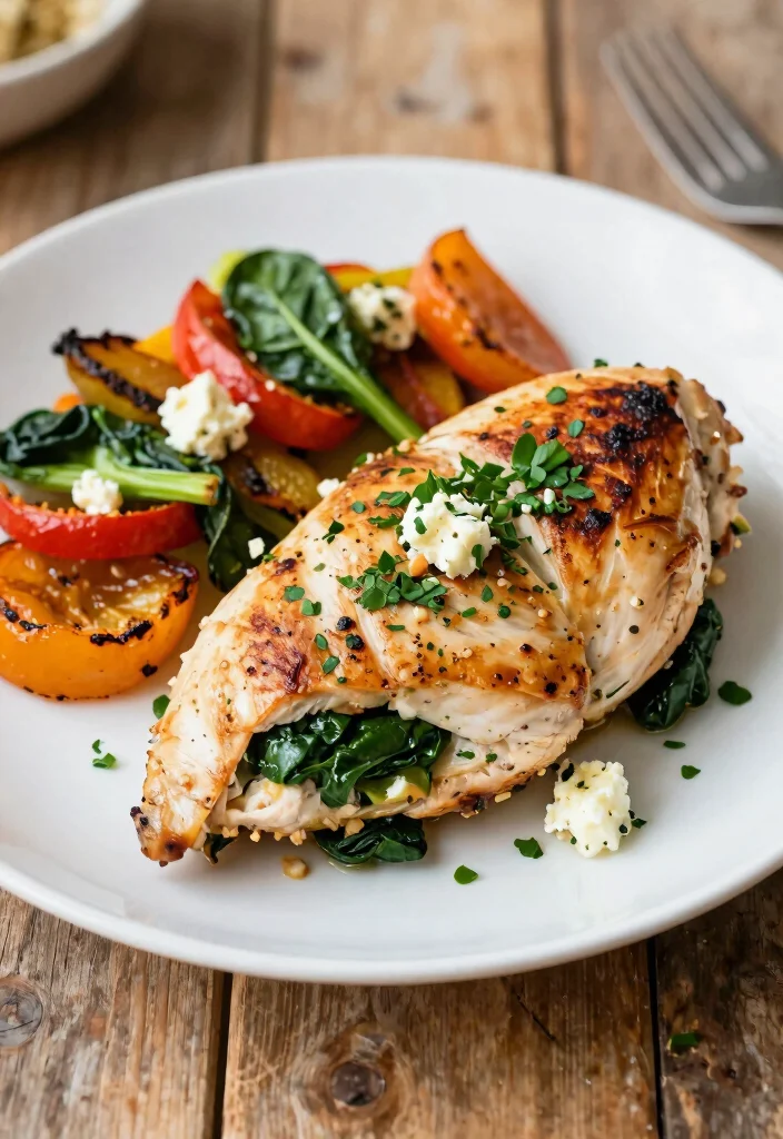 10 Heart-Healthy Keto Recipes for Light Clean Low-Carb Meals - 4. Spinach and Feta Stuffed Chicken