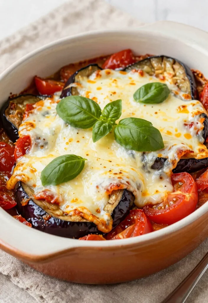 10 Heart-Healthy Keto Recipes for Light Clean Low-Carb Meals - 8. Eggplant and Tomato Bake