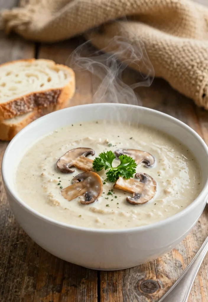 10 Heart-Healthy Keto Recipes for Light Clean Low-Carb Meals - 9. Creamy Garlic Mushroom Soup
