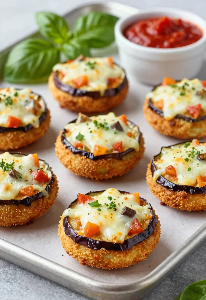 10 High-Fiber Keto Recipes for Light Balanced Low-Carb Eating - 7. Eggplant Pizza Bites