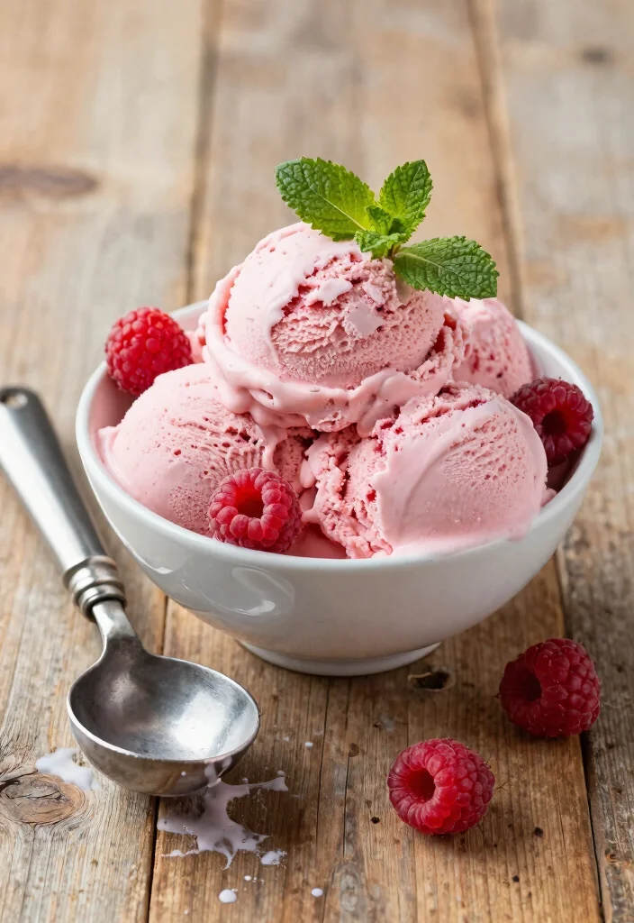 10 Keto Raspberry Recipes for Fresh Light Low-Carb Sweets - 5. Keto Raspberry Ice Cream