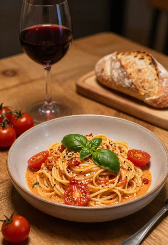 10 Low-Ingredient Dinner Recipes for Fast Simple Weeknights - 3. Creamy Tomato Basil Pasta