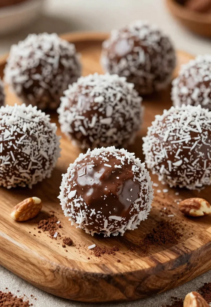 10 No-Bake Keto Dessert Recipes for Fast Easy Low-Carb Treats - 10. Chocolate Coconut Energy Bites