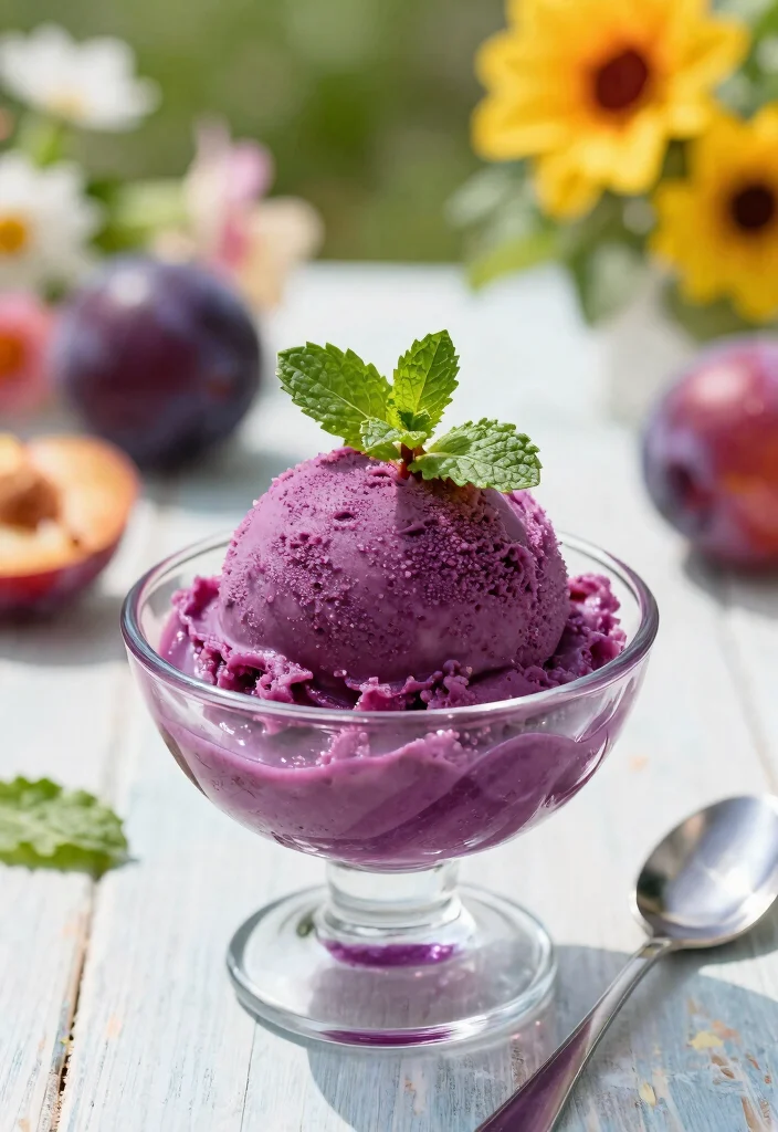 10 Plum Dessert Recipes for Sweet Simple Seasonal Treats - 3. Plum Sorbet