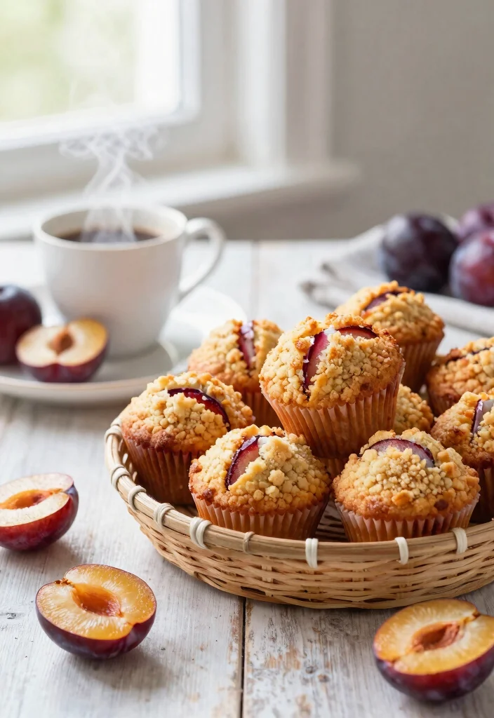 10 Plum Dessert Recipes for Sweet Simple Seasonal Treats - 4. Plum Muffins
