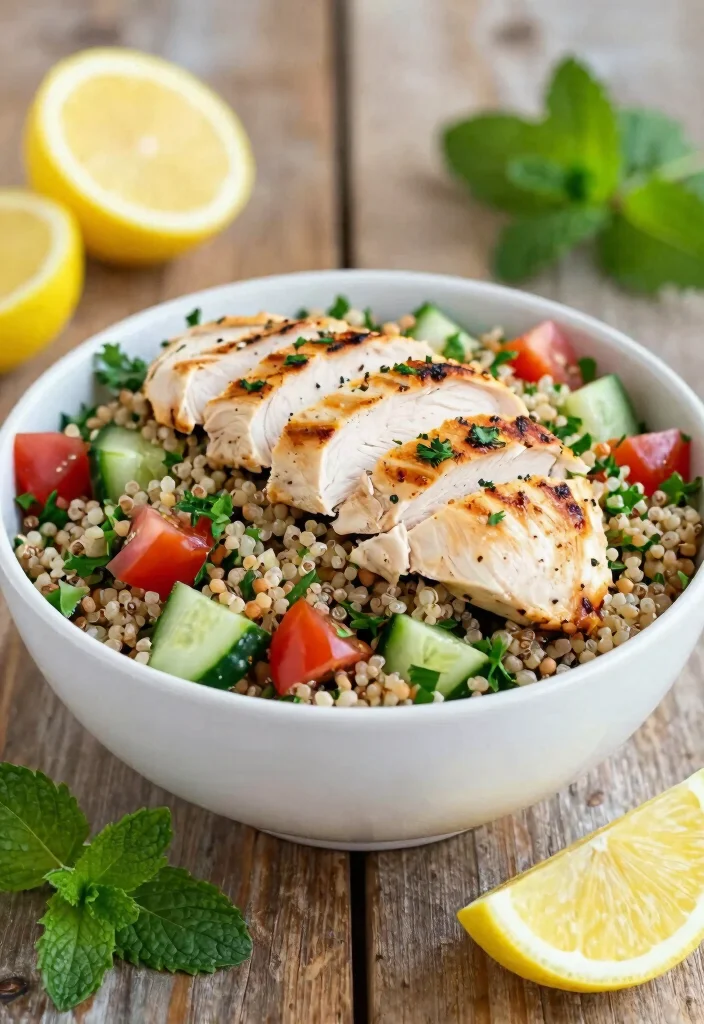 10 Prediabetic Dinner Recipes for Balanced Blood-Sugar-Friendly Meals - 1. Quinoa Tabbouleh with Grilled Chicken