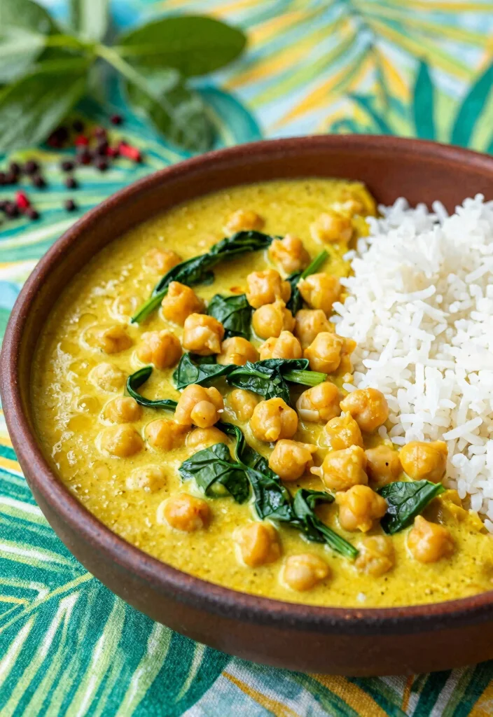 10 Tropical Dinner Recipes for Fresh Bright Island-Style Meals - 1. Coconut Curry Chickpeas