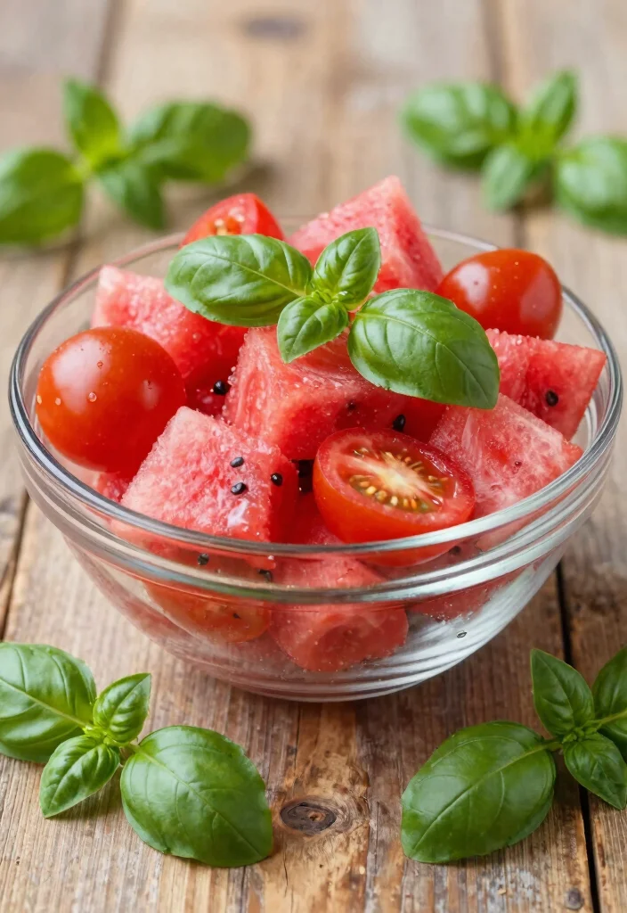 10 Tropical Dinner Recipes for Fresh Bright Island-Style Meals - 10. Watermelon & Tomato Salad