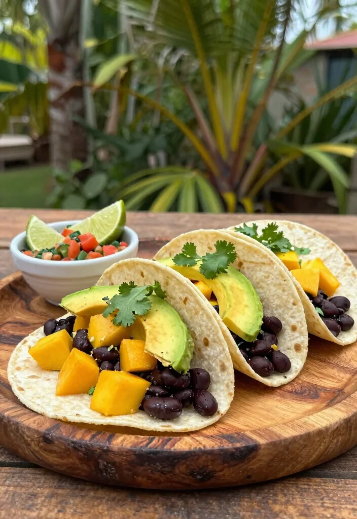 10 Tropical Dinner Recipes for Fresh Bright Island-Style Meals - 3. Mango Black Bean Tacos
