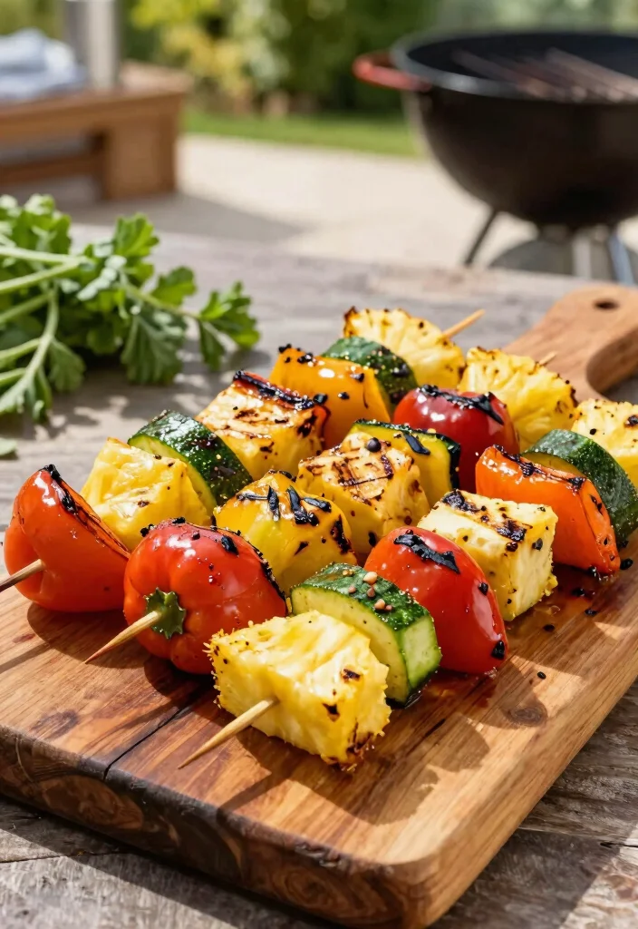 10 Tropical Dinner Recipes for Fresh Bright Island-Style Meals - 5. Grilled Vegetable Skewers with Pineapple