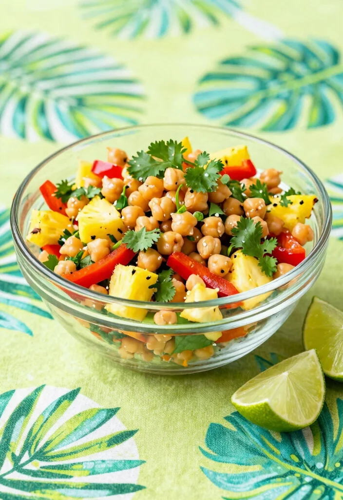 10 Tropical Dinner Recipes for Fresh Bright Island-Style Meals - 8. Tropical Chickpea Salad