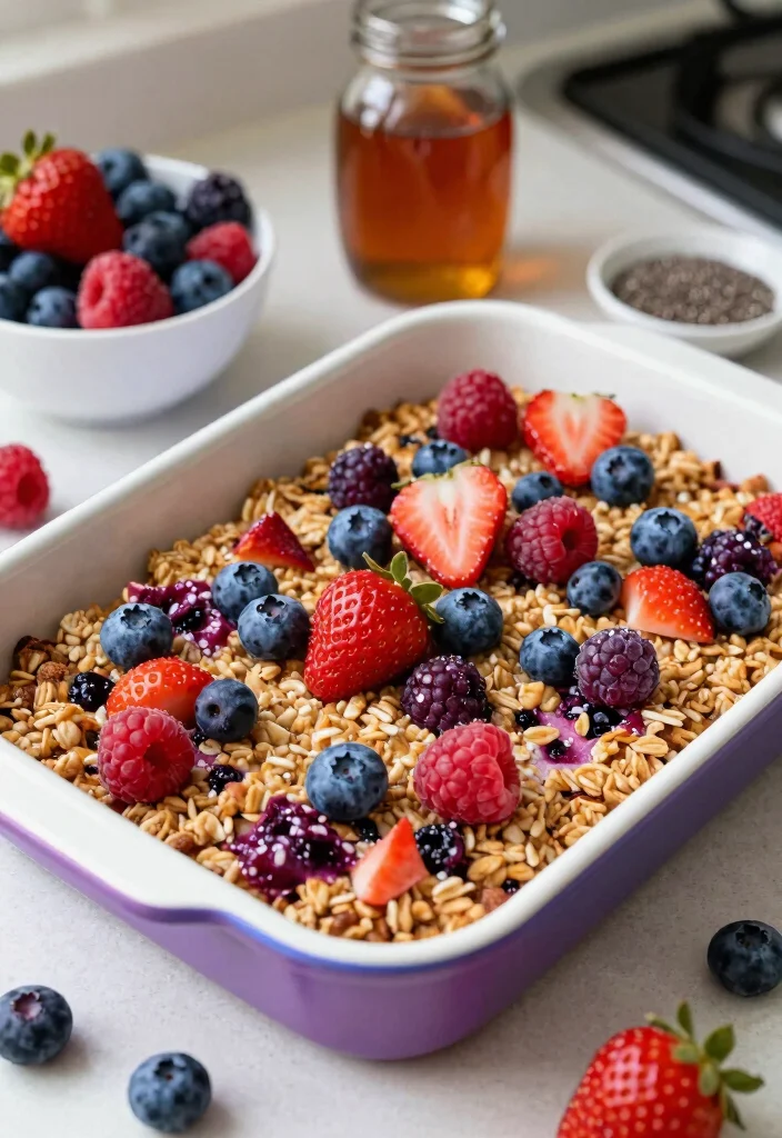 10 Vegan Baked Oatmeal Recipes for Cozy Healthy Breakfasts - 2. Berry Delight Baked Oatmeal