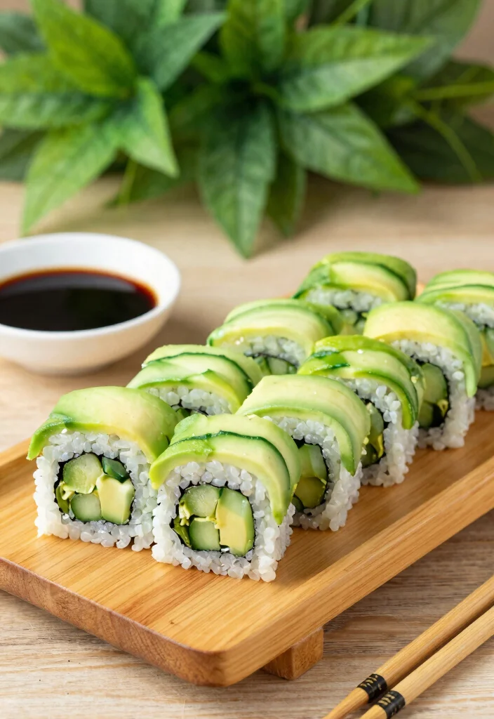 10 Vegan Cucumber Recipes for Fresh Light Everyday Eating - 2. Avocado Cucumber Sushi Rolls