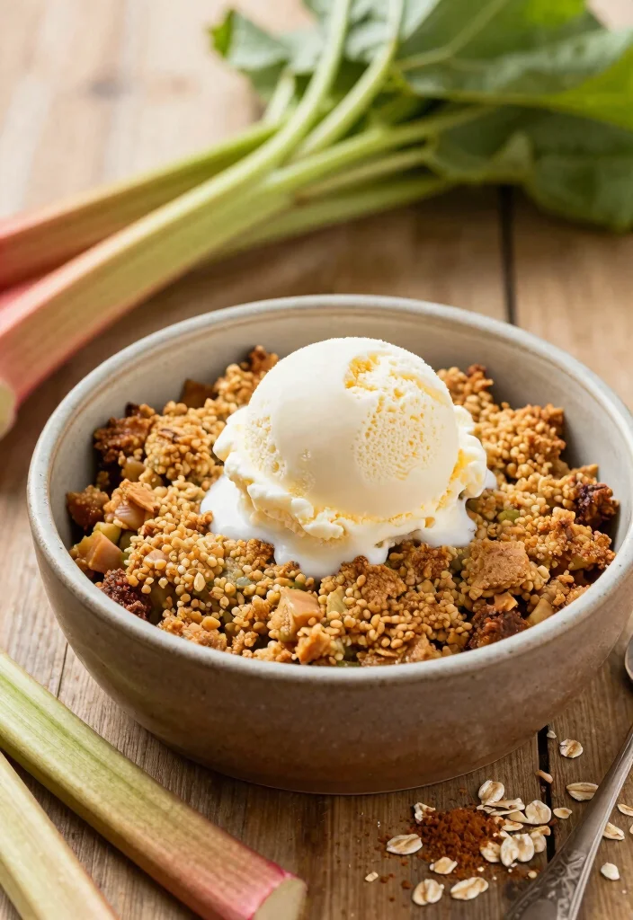 10 Vegan Rhubarb Recipes for Tart Fresh Seasonal Meals - 1. Classic Vegan Rhubarb Crisp