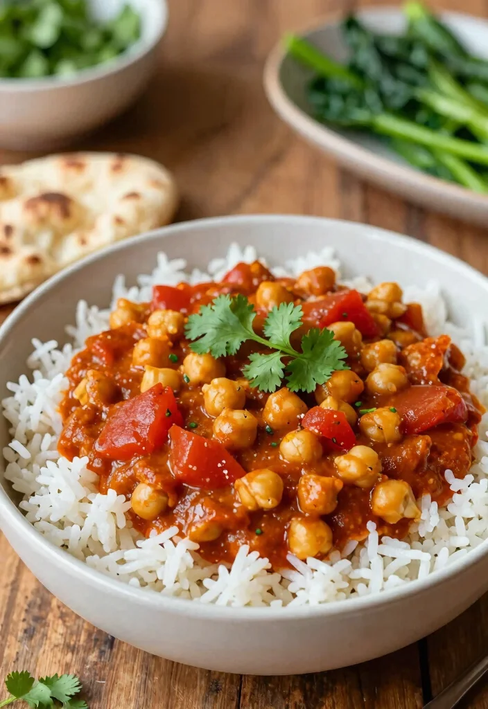10 Vegan Rice Cooker Recipes for Easy Hands-Off Plant Meals - 4. Spicy Chickpea Curry