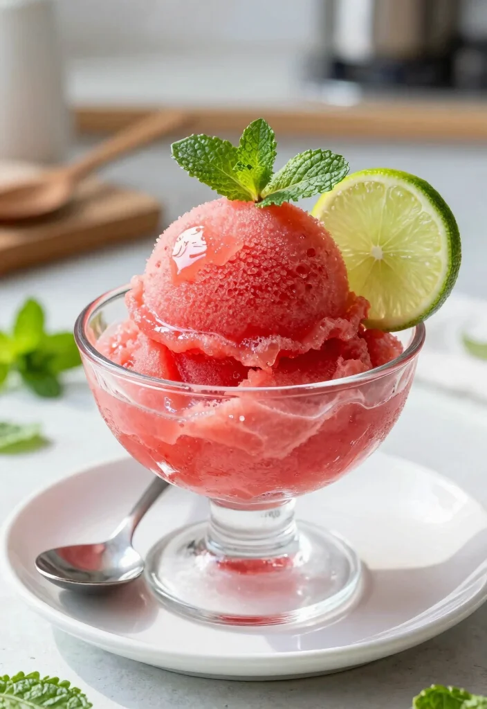10 Watermelon Dessert Recipes for Fresh Light Summer Treats - 1. Watermelon Sorbet