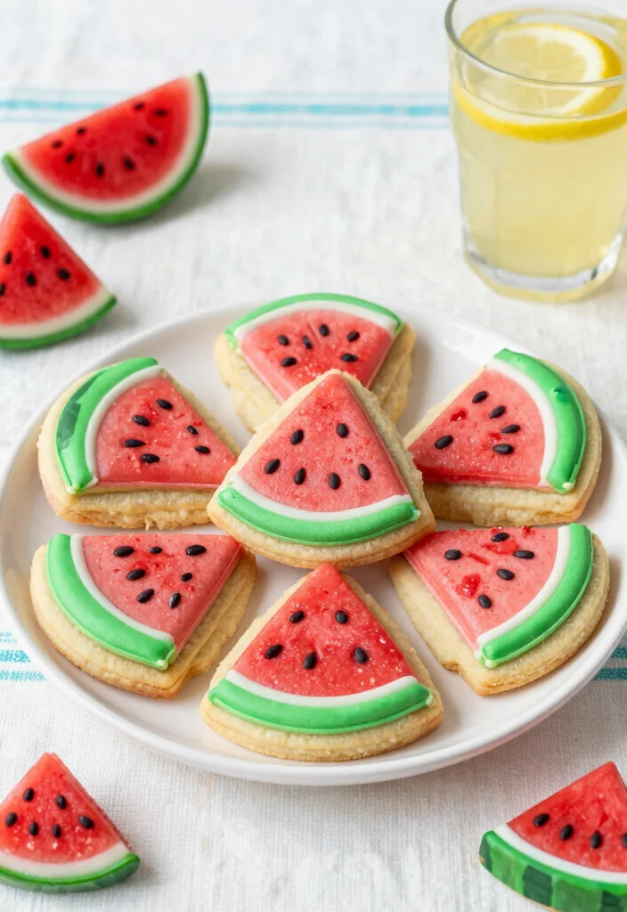 10 Watermelon Dessert Recipes for Fresh Light Summer Treats - 10. Watermelon Sugar Cookies