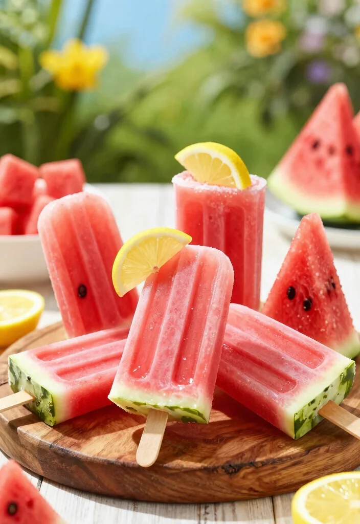 10 Watermelon Dessert Recipes for Fresh Light Summer Treats - 3. Watermelon Lemonade Popsicles
