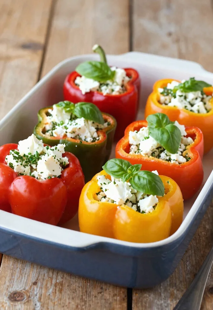 12 Basil Dinner Recipes for Fresh Herb-Forward Weeknight Meals - 12. Basil and Goat Cheese Stuffed Peppers