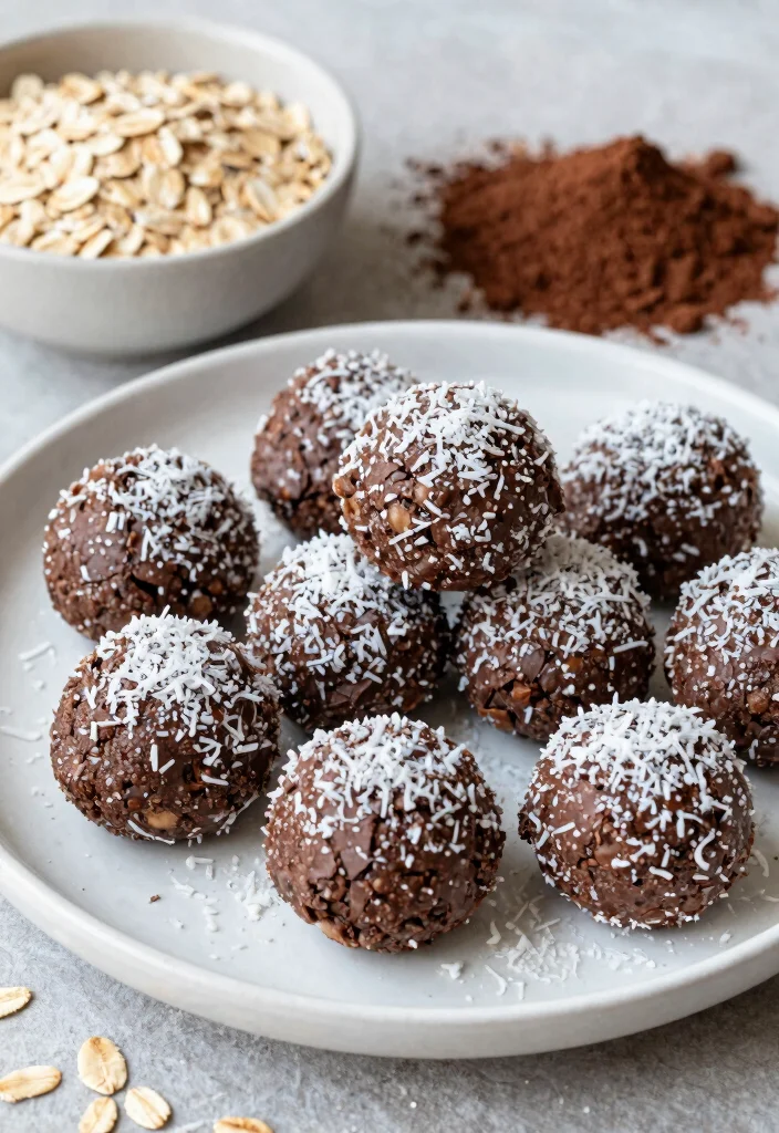 12 Cheap Dessert Recipes for Easy Budget-Friendly Treats - 12. Chocolate Coconut Energy Bites