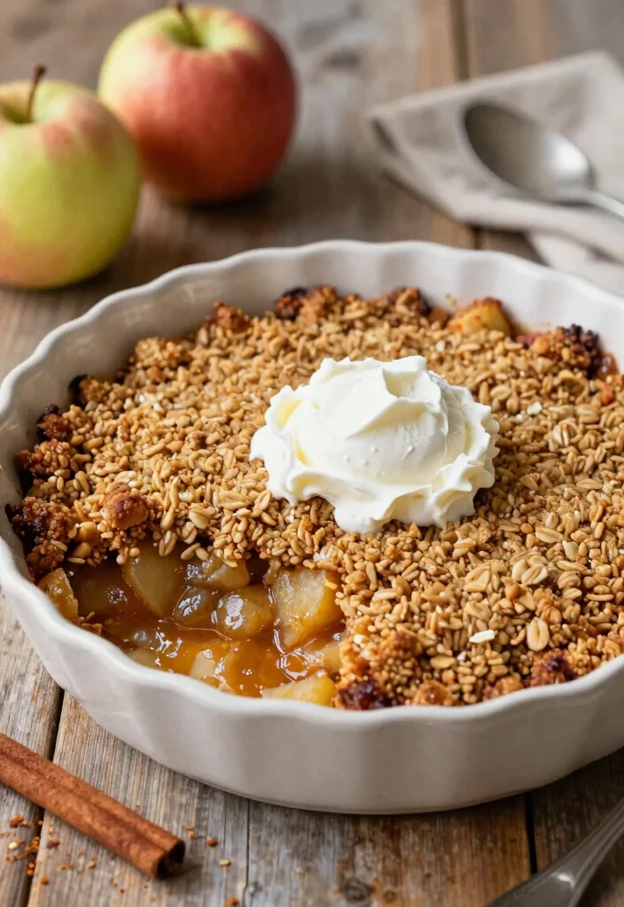 12 Cheap Dessert Recipes for Easy Budget-Friendly Treats - 8. Apple Cinnamon Oat Crumble