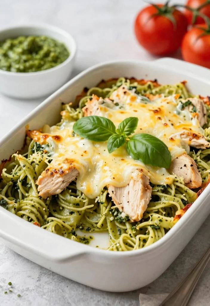 12 Easy Family Dinner Recipes for Simple Kid-Friendly Meals - 12. Baked Pesto Pasta with Chicken