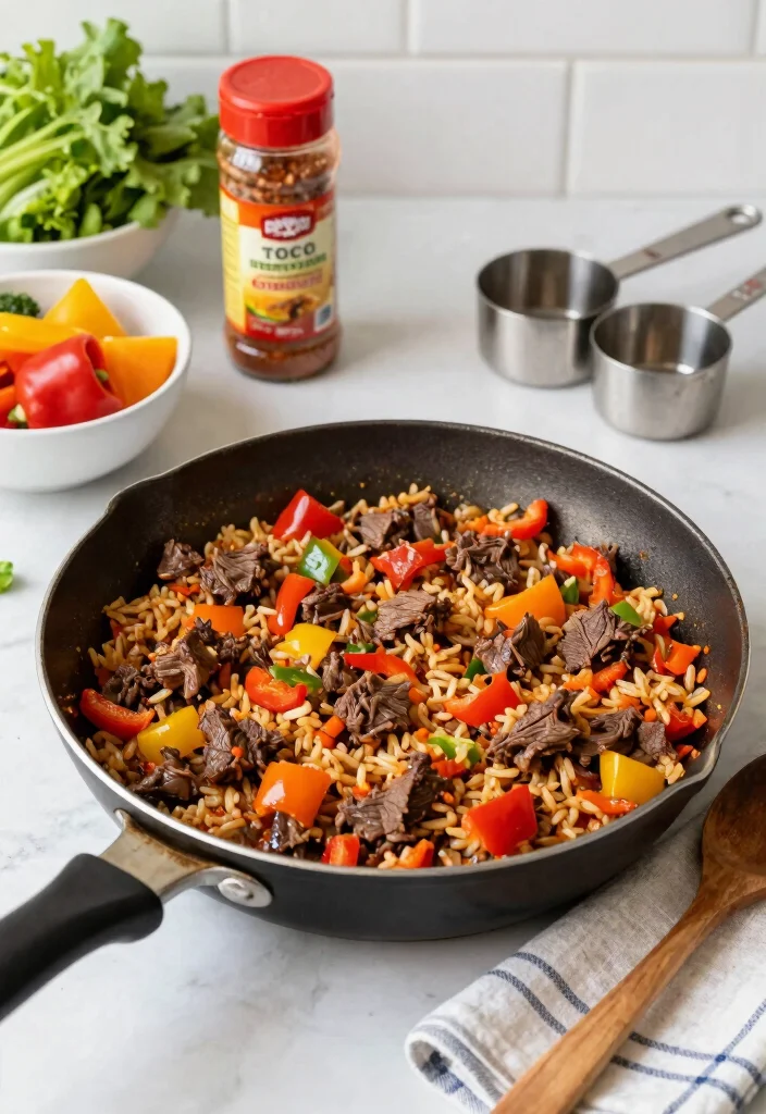 12 Easy Family Dinner Recipes for Simple Kid-Friendly Meals - 4. Beef and Rice Skillet
