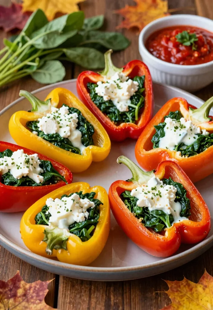 12 Fall Crockpot Dinner Recipes for Cozy Hands-Off Meals - 5. Spinach and Feta Stuffed Peppers