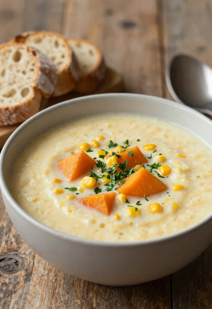 12 Fall Crockpot Dinner Recipes for Cozy Hands-Off Meals - 8. Sweet Potato and Corn Chowder