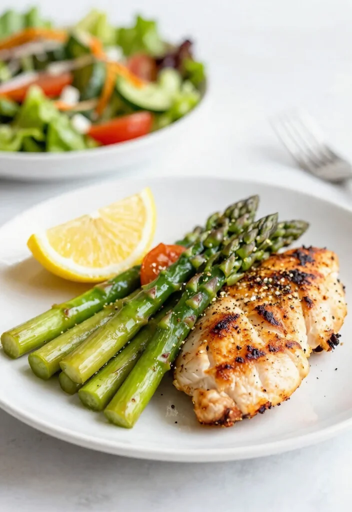 12 Healthy Air Fryer Chicken Recipes for Fast Light Dinners - 11. Air Fryer Chicken and Asparagus