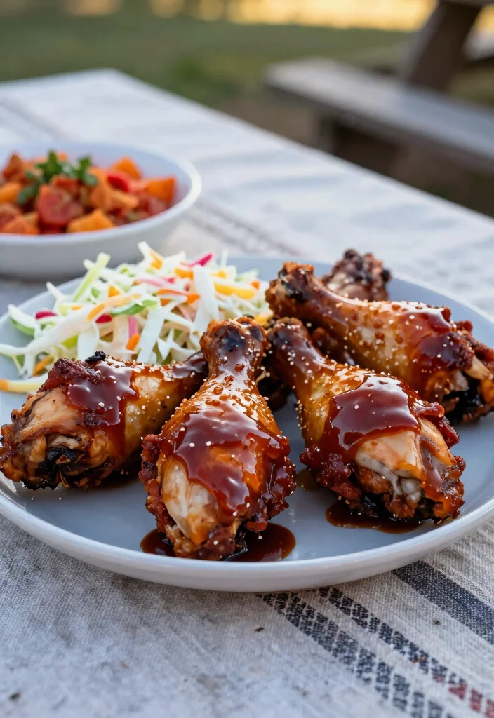 12 Healthy Air Fryer Chicken Recipes for Fast Light Dinners - 6. BBQ Air Fryer Chicken Drumsticks