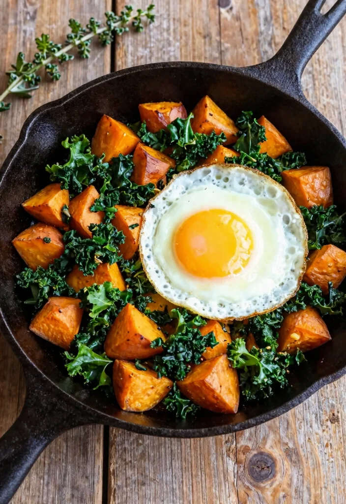 12 Healthy Kale Recipes for Fresh Nutritious Everyday Meals - 3. Sweet Potato and Kale Hash