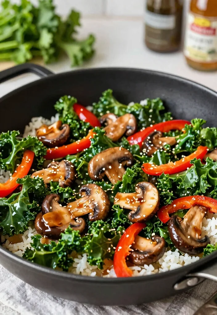 12 Healthy Kale Recipes for Fresh Nutritious Everyday Meals - 7. Kale and Mushroom Stir-Fry