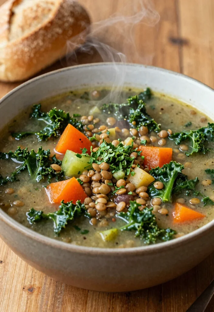 12 Healthy Kale Recipes for Fresh Nutritious Everyday Meals - 9. Kale and Lentil Soup
