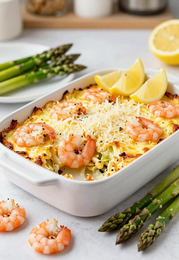 12 Keto Dinner Casserole Recipes for Cozy Low-Carb Meals - 12. Shrimp and Asparagus Casserole
