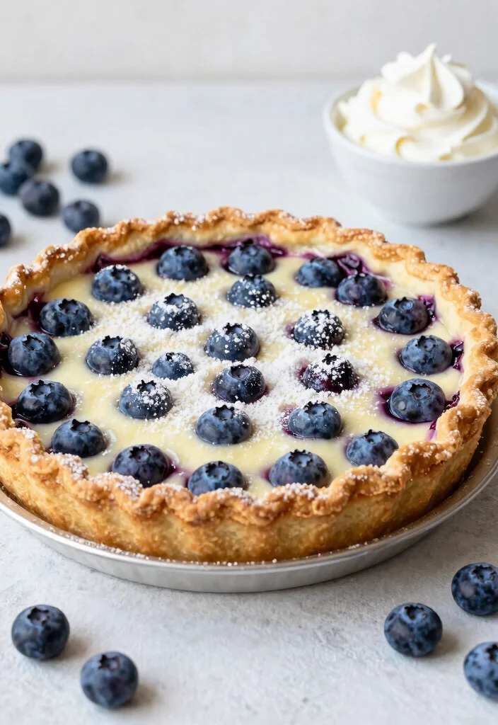 12 Pie Dessert Recipes for Easy Classic Homemade Sweets - 11. Blueberry Custard Pie