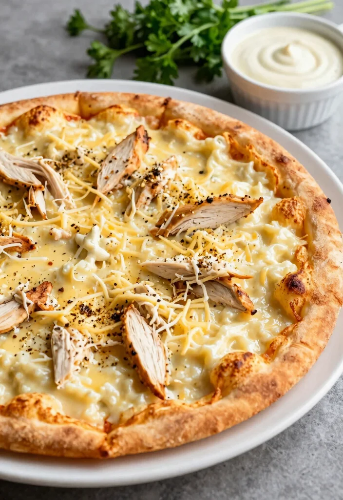 12 Pizza Dinner Recipes for Easy Family-Friendly Nights - 10. Garlic Chicken Alfredo Pizza