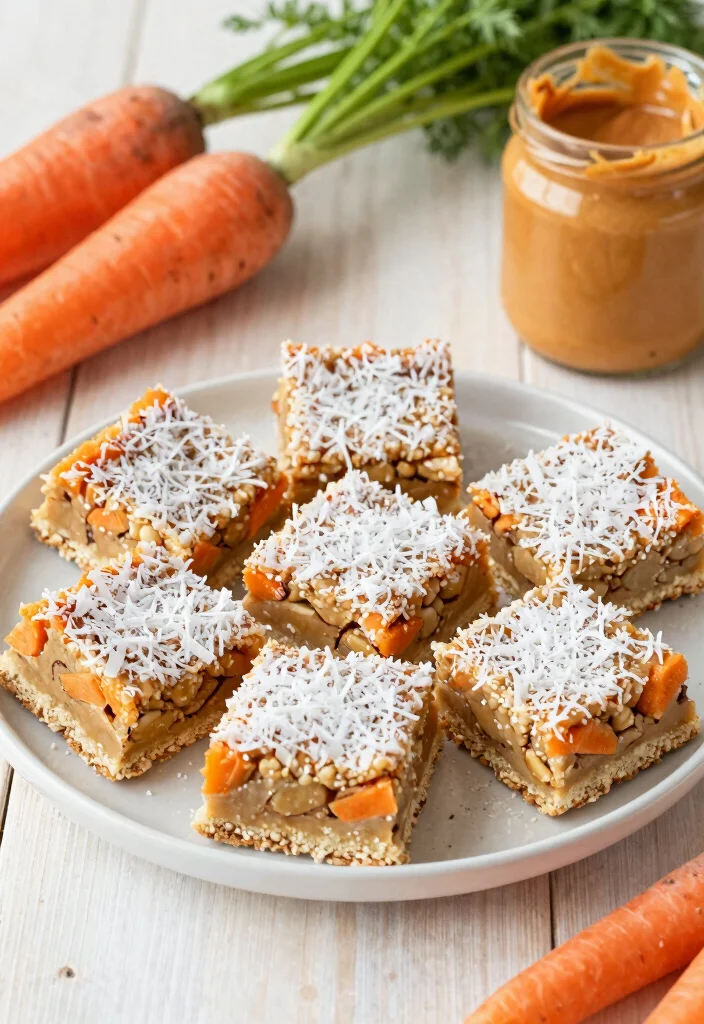 12 Vegan Carrot Recipes for Fresh Nutritious Meals - 11. Carrot Coconut Energy Bars