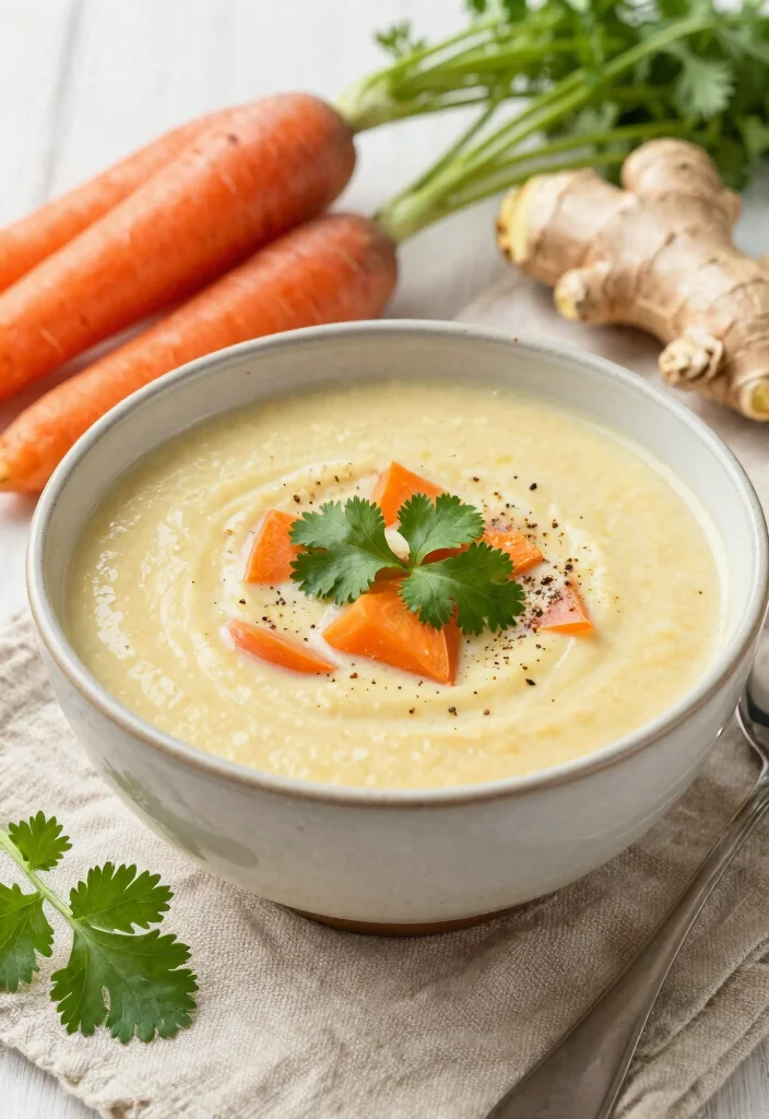 12 Vegan Carrot Recipes for Fresh Nutritious Meals - 2. Creamy Carrot and Ginger Soup