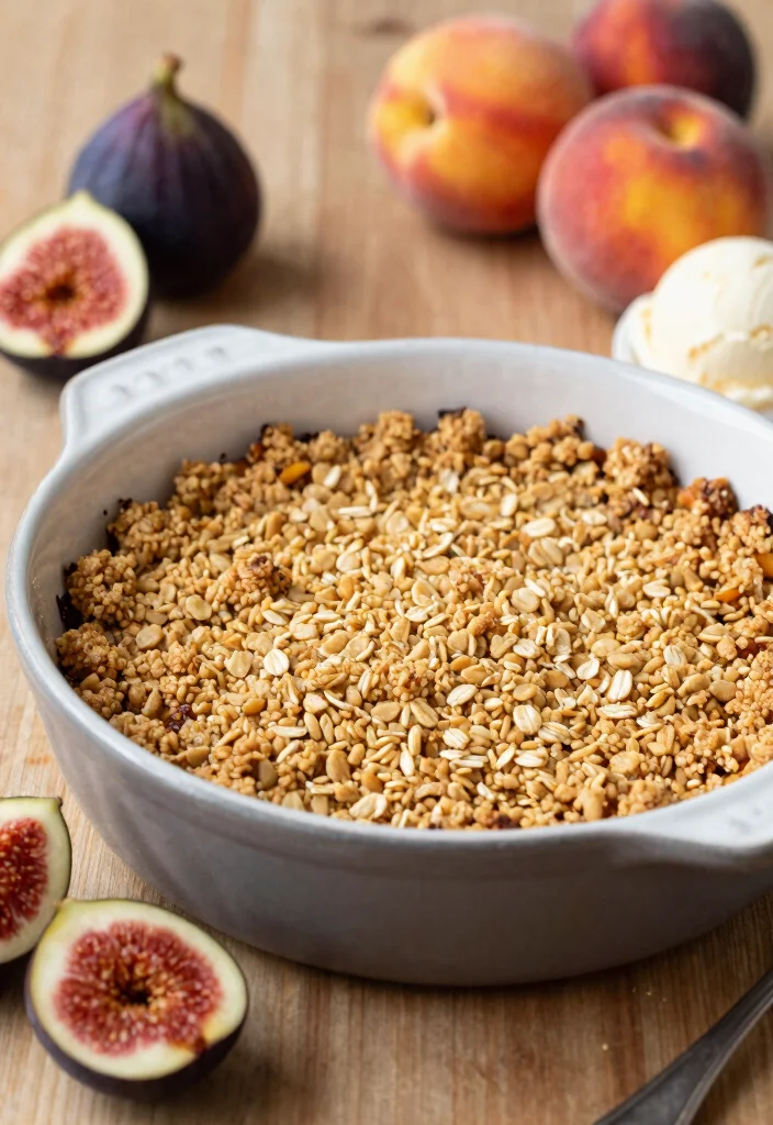 8 Healthy Fig Recipes for Naturally Sweet Simple Eating - 6. Fig-Peach Crumble