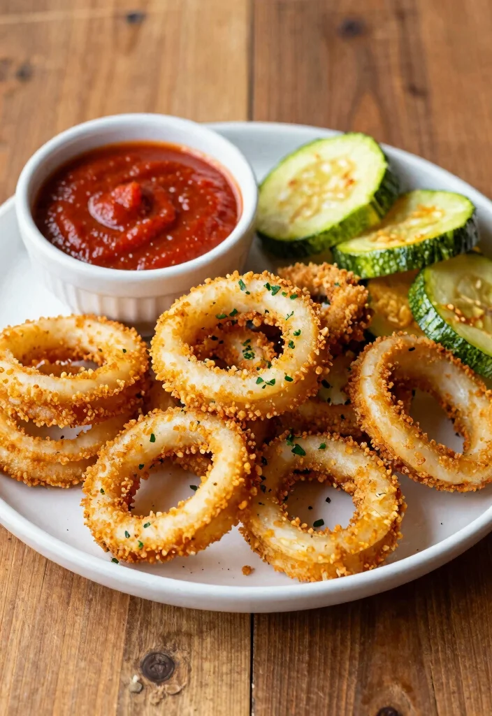 8 Keto Calamari Recipes for Easy Light Low-Carb Meals - 4. Breaded Calamari with Zucchini Chips