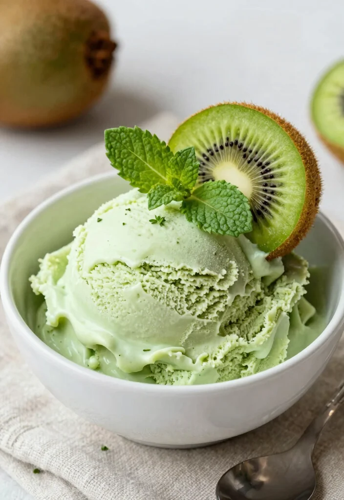 8 Kiwi Dessert Recipes for Bright Fresh Simple Sweets - 6. Kiwi Ice Cream