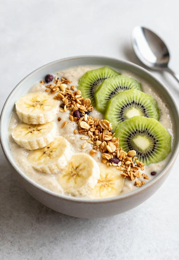 8 Kiwi Dessert Recipes for Bright Fresh Simple Sweets - 8. Kiwi Banana Smoothie Bowl